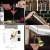 1-6Pcs 750ml 750600ml Cocktail Shaker Set With Cocktail Recipe Bartending Kit Bar Tools Accessories Pourer Muddler Jigger 240319