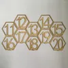 Fournitures de fête 10 pièces 1-40 numéros Table de mariage signes en bois numéro hexagonal en bois anniversaire fiançailles siège signe cadeau