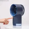 Electric Fans 3Life Handheld Fan USB Charging Mini Air Conditioner Portable Fan Cooling Fan With Fog Strong Wind Super Quiety240320