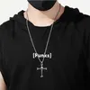 Hanger Kettingen Vintage Gothic Ketting Voor Mannen Religieus Geloof Punk Hip Hop Halloween Schedel Choker Sieraden H9ED