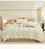 Bedding Sets Winter Warm Velvet Set 4pc Thickened Plush Double Bed Quilt Cover Sheet Pillowcases For Girl Gift Duvet