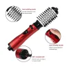 Brushes Rotating Hair Dryer Brush Electric Blow Drier Comb Hot Air Straightener Curler Iron One Step 2 Gears Blower Replaceable 2 Heads