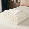 Koce Zima sztuczna futra koc pluszowy puszysta sofa pokrywa salonu izolacja łóżka domowego tkanina