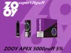 Original ZOOY APEX 5000puff cigarrillo electrónico desechable 12 ml precargado pod550mah puff5k cigarrillo electrónico bobina de malla recargable cigarrillo electrónico 5% vaper 10 sabores