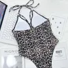 Maillots de bain pour femmes Femmes One Piece Set Monokini Extremo Micro Bikini Damen Sexy Leopard Print Maillot de bain Femme Maillot de bain Robe globale