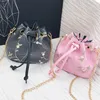 Shoulder Bags 2024 Small Bag Women's Summer Korean Version Trend Messenger Chain Fresh Embroidered Bucket