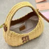 مصمم أعلى Handlde Hobo Straw Bags Fashion Womens Crossbody أكياس جديدة 2024 حقيبة يد صغيرة منسوجة على الشاطئ.