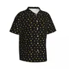 Chemises décontractées pour hommes Sun Print Chemise de vacances Hommes Gold Sunshine Hawaii Manches courtes Graphique Vintage Blouses surdimensionnées Cadeau