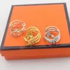 Luxe ring designer mode creatieve ring emaille geschikt voor damesring klassieke letter gouden ring damesfeest bruidspaar