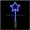 Outros suprimentos de festa de evento Estrela LED Luzes de néon piscando Light Up Wand Toy Torcendo Sinais de brilho em forma de coração 230627 Drop Delivery Home Dh9ue