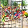 Diğer Kuş Malzemeleri Oyuncaklar Toplama Duvar Oyuncak Dokuma Dokuma Tırmanma Hammock Mat Renkli Çiğneme ile Uçaş Kuşlar İçin Uygun