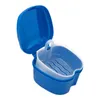 1PC Oral Denture Care Bath Box Cleaning False Teeth Nursing with Hanging Net Container Cleaning False Teeth Bath Case Dropship