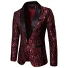 Costumes pour hommes Happyjeffery formel hommes costume à fleurs Blazer vestes fête bouton mâle danse manteaux mariage hommes Gentleman scène B13