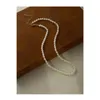 Choker Minar Dainty Rice Natural Freshwater Pearl Strand Beaded Necklaces For Women Ladies Real Gold Plated Copper Sweater Chain