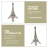 Figurine decorative Torre Eiffel Luce notturna Scrivania Mini decorazione in acrilico Lampada da tavolo Parigi Incandescente per bambini Led Modello romantico Edificio in metallo