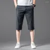 Men's Jeans Summer Thin Straight Leg Business Fashion Stretch Soft Cotton Loose Men Light Grey Dark Blue