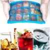 Glassverktyg Venlohome 24 Ice Cube Tray Food Grade Silicone Ice Cube Maker Mold With Lock för Ice Cream Chocolate Party Whisky Cocktail Drink L240319