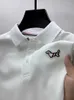 Herren Polos Baumwolle Langarm POLO Shirt Frühling Herbst Trend Koreanische Ausgabe Mode Hund Stickerei Casual Revers T-shirt