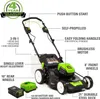 Pro 80V 21-Inch Brushless Self-Propelled Lawn Mower 4.0Ah Battery