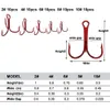 Rak röd, svart, trippel förstärkt, huvudsakliga tre ankarkrokar, fiskkrokar med kolhydrater 236055