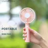 Fani elektryczne Summer Mini Cooler Handheld Portable Fan Fan Fan lub niezależne ładowanie podręcznika podróży na zewnątrz FANY240320