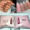 Líquidos 50g/10g de unhas nude acrílico em pó, 10 cores Crystal rosa Extensão/Dip/Gravura Acrílico Pó de Refiliação Branco Limpo