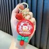 Keychains Cute Santa Claus Incense Beads Lollipop Key Chain Gift Candy Cane Christmas Tree Snowman Pattern Keychain