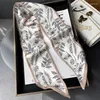 Scarves Skinny Ribbon Silk Scarf Women Luxury Floral Print Foulard Hairband Headband Lady Soft Satin Hand Bag Neck Tie Neckerchief Gift