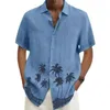 Camisas casuais masculinas diariamente camiseta streetwear 3d blusa de verão versátil botão cardigan clássico confortável elegante universal