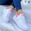 Casual Shoes Autumn Waterproof White Sneakers for Women Korean Version Lace Up Flat Sport Ladies Vulcanized 2024