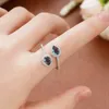 Anéis de cluster brilhante diamante anel de dedo feminino acessórios de cerimônia de casamento com moda lindo 925 jóias de noivado de prata