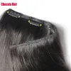 Pièce Chocala Brésilien Remy Extensions de Cheveux Humains clip dans les cheveux 20 "28" 120g 3pcs Ensemble