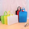 Tecido não-tecido novo dobrável compras colorido reutilizável eco-friendly saco dobrável novas senhoras sacos de armazenamento s