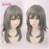 Wigs SUNXXCOS Game Honkai Star Rail Trailblazer Cosplay Wig Gray Heat Resistant Synthetic Wigs for Halloween Costume Party Role Play