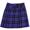 Damen-Sommerröcke, neuer Tartan-Schottischer Mini-Kilt, Damen-Kurze Kilts, Schulmädchen, sexy süßer Faltenrock mit Reißverschlüssen
