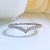 Cluster Ringe Frühling Qiaoer Vintage 925 Sterling Silber Simulierter Moissanit Diamant Einfacher Ring Eheringe Feiner Schmuck Geschenk