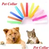 Köpek yakaları 12pcs köpekler Colorf Classic Basit Puppy Yavru Kedi Kimlik Yaka Whel Kimlik Bantları Pet Malzemeleri Damla Teslimat Ho Dhbql