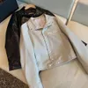 Pu Womens Jackets Long Sleeve Lapel Casual Leather Coat s m l