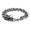 Braccialetti a maglie Moda prepotente in acciaio al titanio Bracciale da uomo di punta Personalità Retro Casting Stainless Dragon