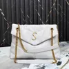 Bolso de mano de diseñador de lujo Bolso de hombro Tote Moda clásica Piel de becerro negra Monedero cruzado con solapa para mujer Bolso de cuero genuino Monedero