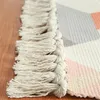 Carpets Ins Style Thicken Cotton Hand-Woven Floor Mat Carpet Home Bedroom Bedside Tatami Long Non-Slip Rug