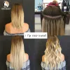 ESTENSIONI I Punta Estensione dei capelli dritta Extension European Human Hair Extension 50strands/set Capsule cheratina Fusion Natural Fusion Extension Human Hair Extension