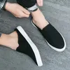 Casual Shoes Canvas Men's Mules Light Flats Half Slipper For Men Breathable Non-Leather Male Black White