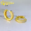 Designer di vendita caldo VVS gioielleria raffinata orecchino hip hop S925 argento sterling placcato oro micro pavimenta D colore Vvs1 Moissanite orecchini con diamanti Huggie