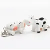 Keychains Easy To Carry Mini Touch Small Cow Vocal Key Rings LED Light Chain