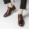 Casual Schoenen A042 Grote Maat 39-46 Vintage Kantoor Mannen Jurk Echt Leer Mannelijke Loafers Britse Schoenen Mode man