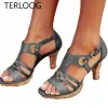 Stiefel High Heels Frauen Sandalen Sommerdesigner -Kleidruppschuhe 2022 Modepumpen Rome Plus Size 3543 Slides Women Shoes Party Mujer