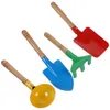 Areia jogar água diversão praia pá brinquedo conjunto crianças escavação ferramenta quintal ferramentas jardim areia brinquedos metal criança mini ancinho colher 240321