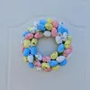 Party Decoration Bedroom Wall Hanging Ornament Easter Wreath Colorful Egg Flower For Front Door Room Spring Artificial