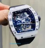 Passionnante montre-bracelet exclusive RM Watch RM061 Series limitée à 150 exemplaires manuels Hollow Rm061 Runway Ntpt White